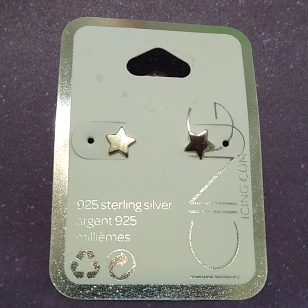 Sterling Silver Star Post Earrings #804